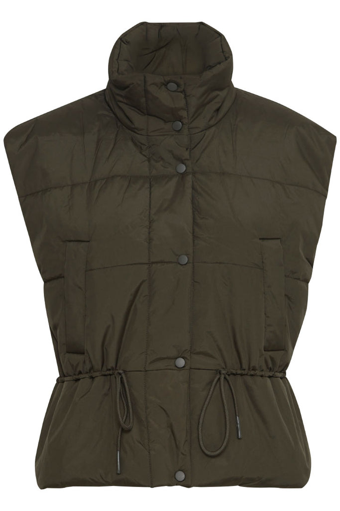 Ichi Clora Waistcoat Green