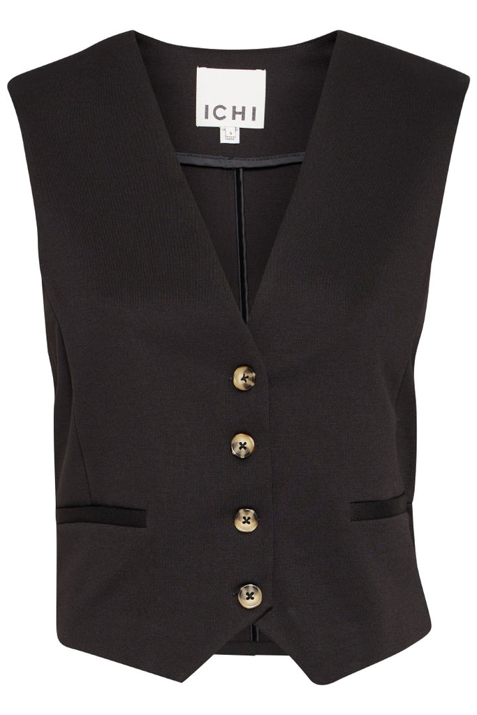 Ichi Simonse Waistcoat Black