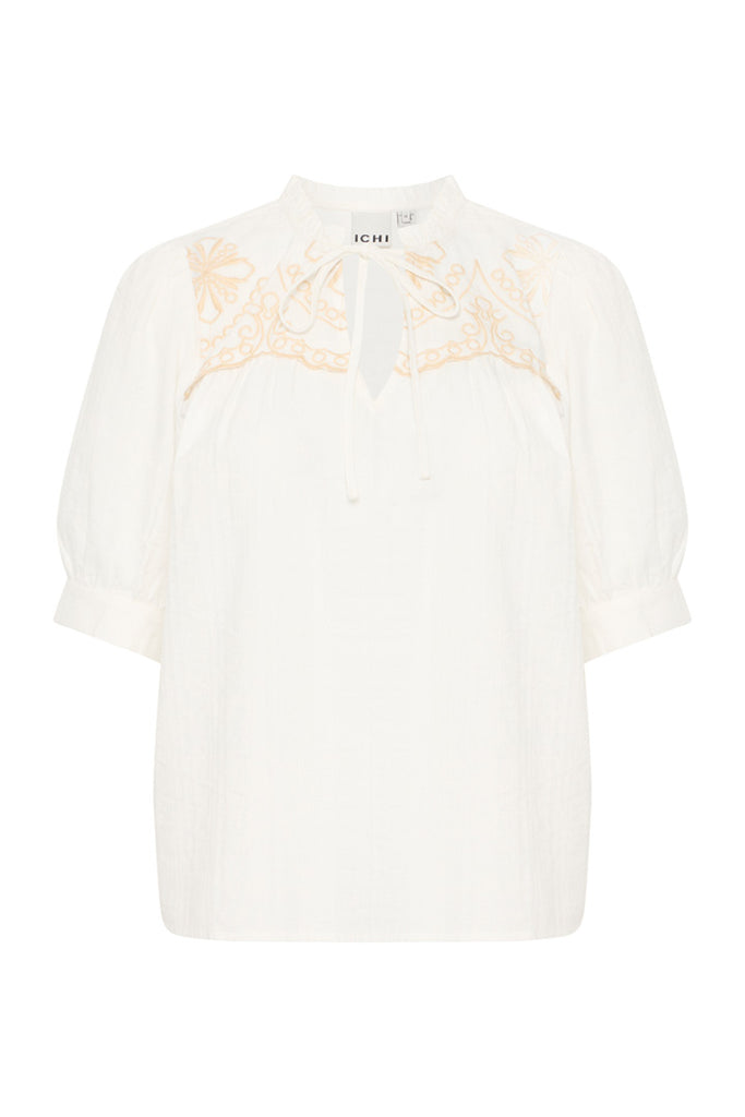 Ichi Gaelle SS Blouse White