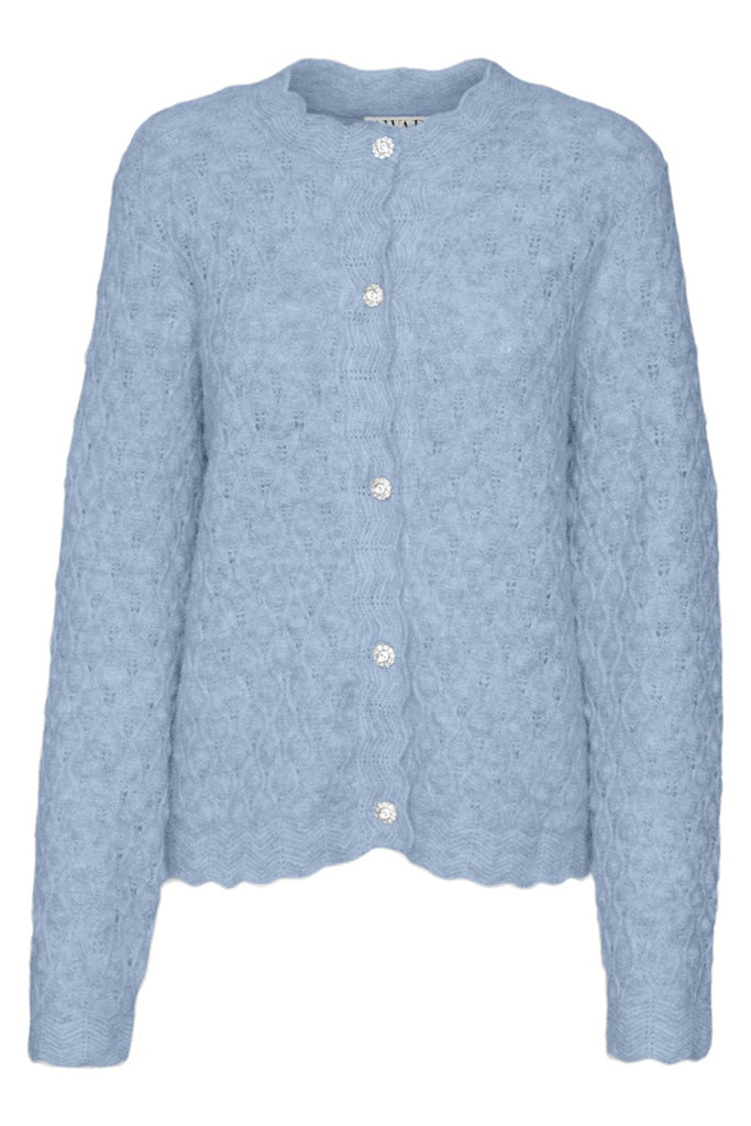 Vero Moda Purdie O-Neck Knit Cardigan Cashmere Blue