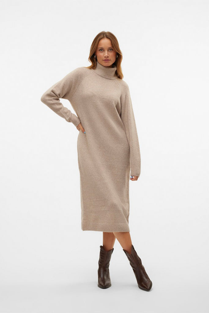 Vero Moda Marwa High Neck Midi Knit Dress