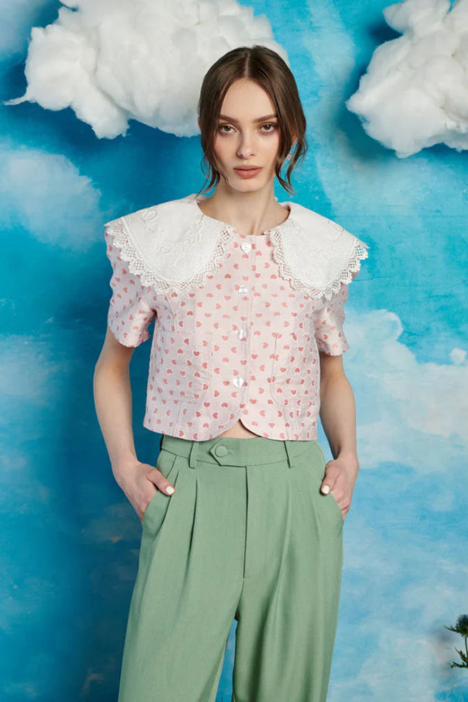 Sister Jane Canter Jacquard Bow Top