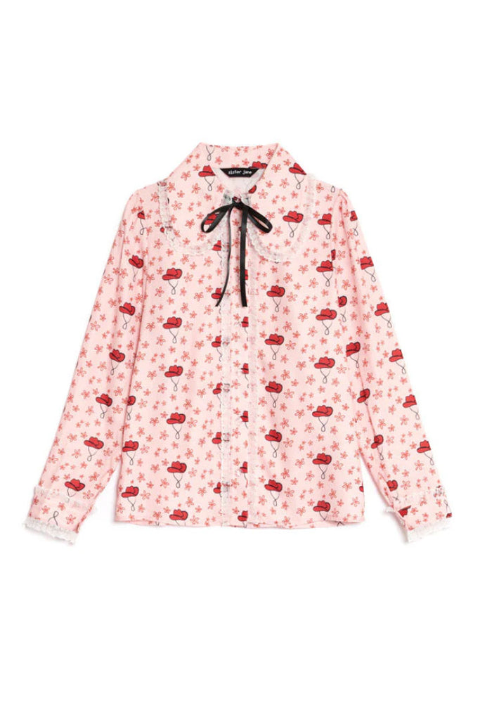 Sister Jane Cowgirl Print Blouse