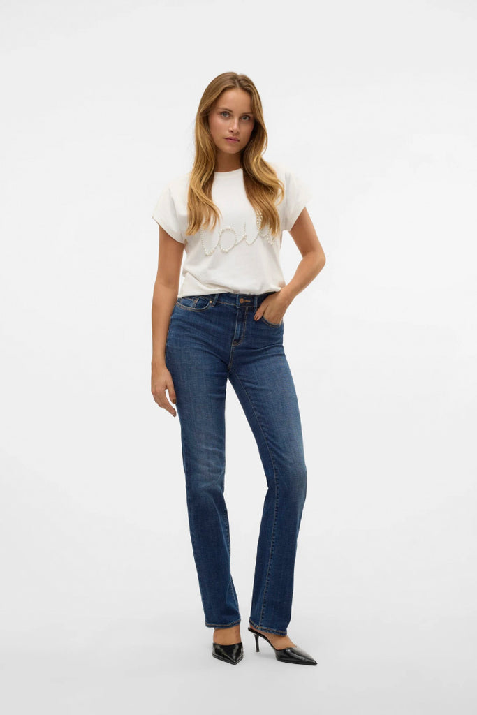 Vero Moda Flash Mid Rise Straight Jeans