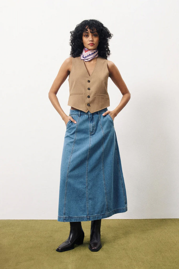 Frnch Ermeline Denim Skirt