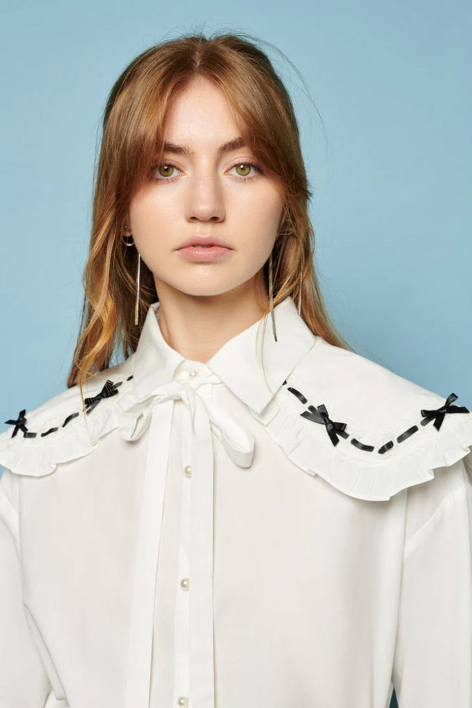 Sister Jane Bonnie Bow Shirt Cream