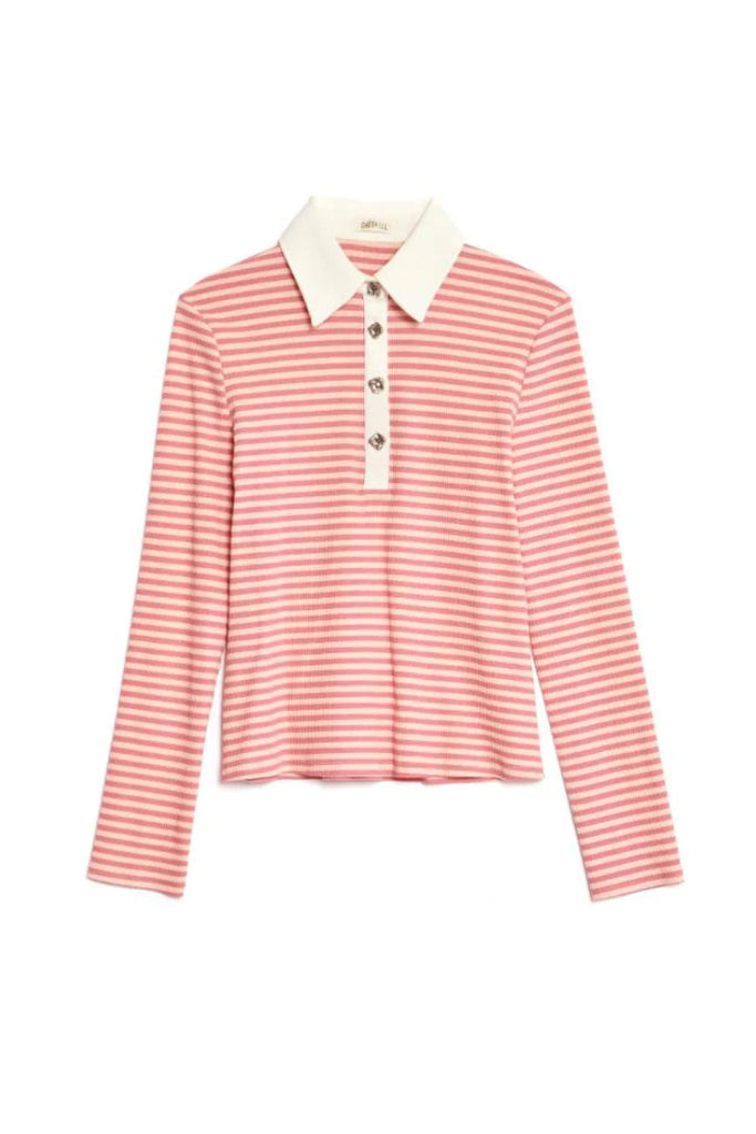 Ghospell Ulla Stripe Top Pink