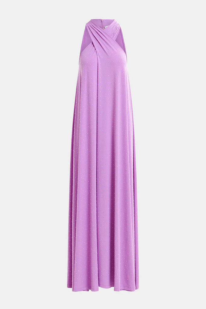 Essential Antwerp Hisha Rhinestone Maxi Dress Purple