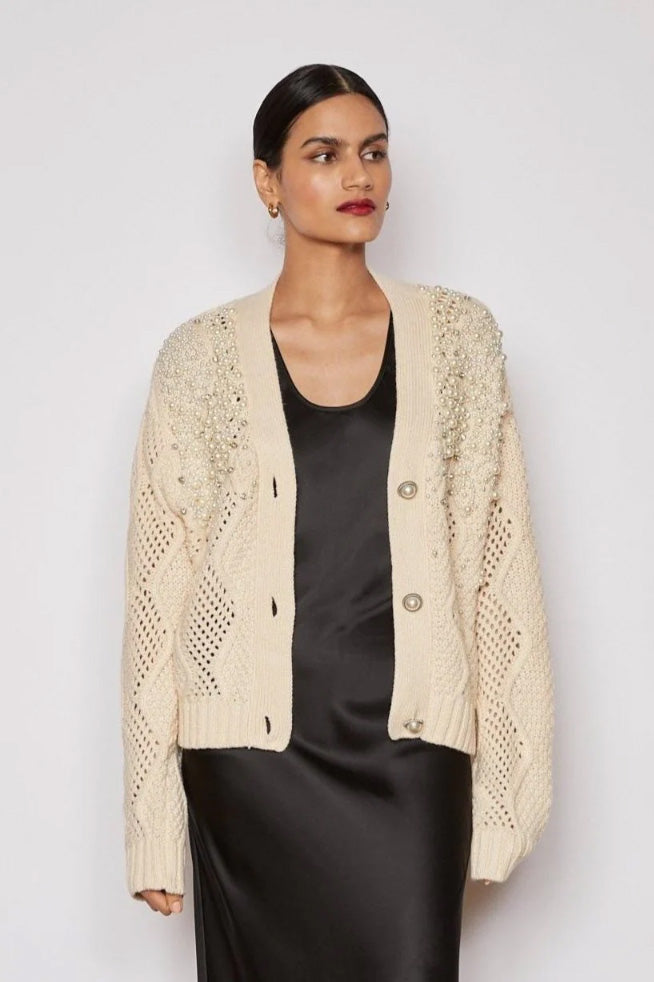 Jovanna Darcy Pearl Cardigan