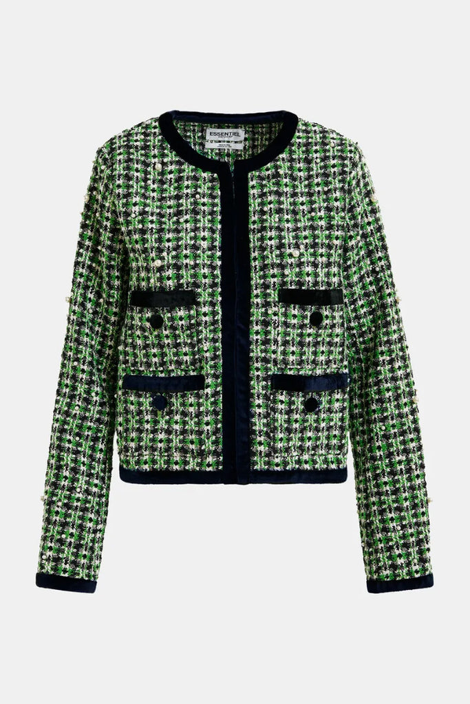 Essential Antwerp Homework Pearl Embo Jacket Green