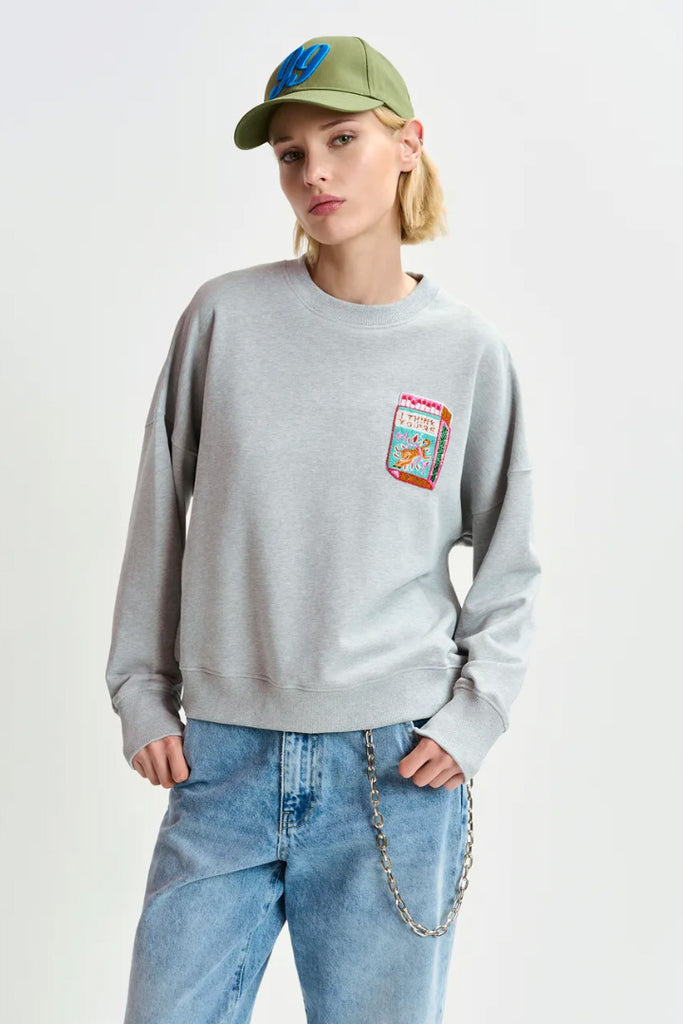 Essential Antwerp Hallumettes Embroidered Sweat