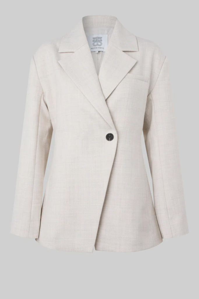 SECOND FEMALE Maximus Fitted Blazer Beige