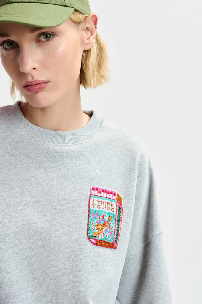 Essential Antwerp Hallumettes Embroidered Sweat