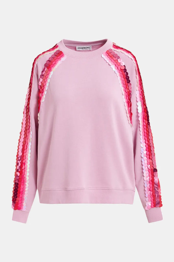 Essential Antwerp Hablurry Embroidered Sweat Pink