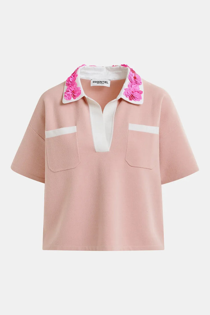 Essential Antwerp Hoiseau Embroidered Shirt Pink