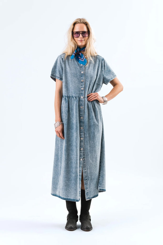 Lollys laundry Aliya Denim Maxi Dress