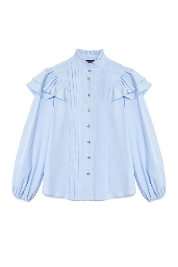 Sister Jane Maggie Ruffle Blouse Blue