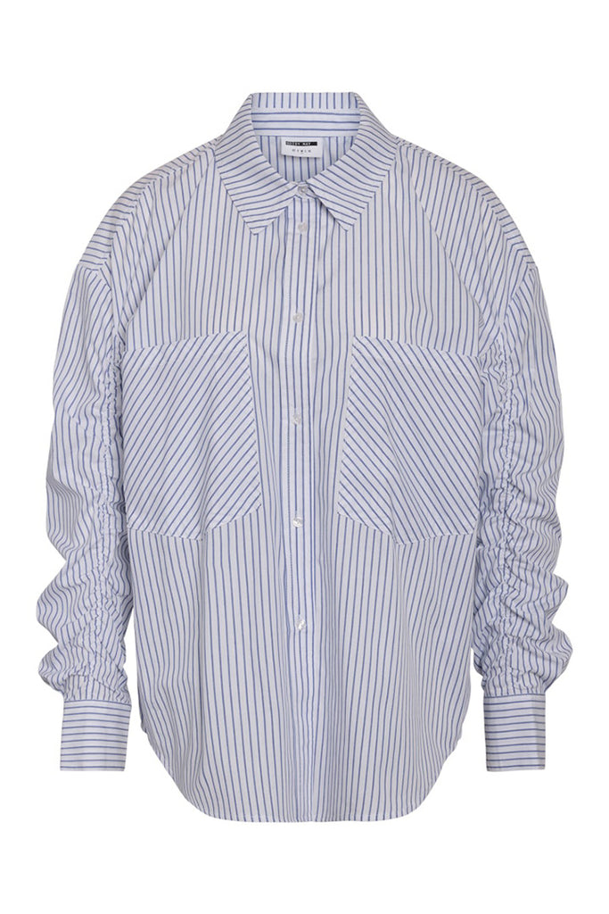 Noisy May Jada Stripe Shirt Blue