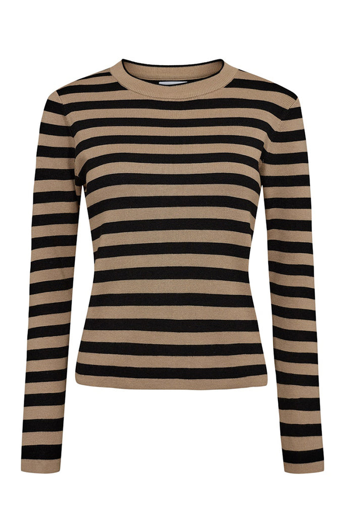 Nümph Stripy Pullover Black