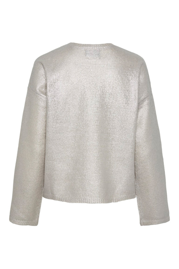 Pieces Roi O Neck Foil jumper