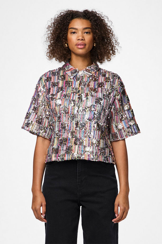 Pieces Naina Sequin Shirt