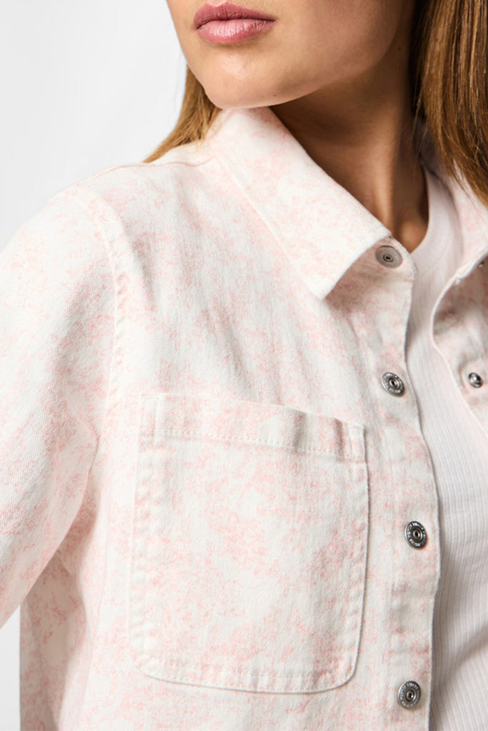 Pieces Salume Denim Shirt White