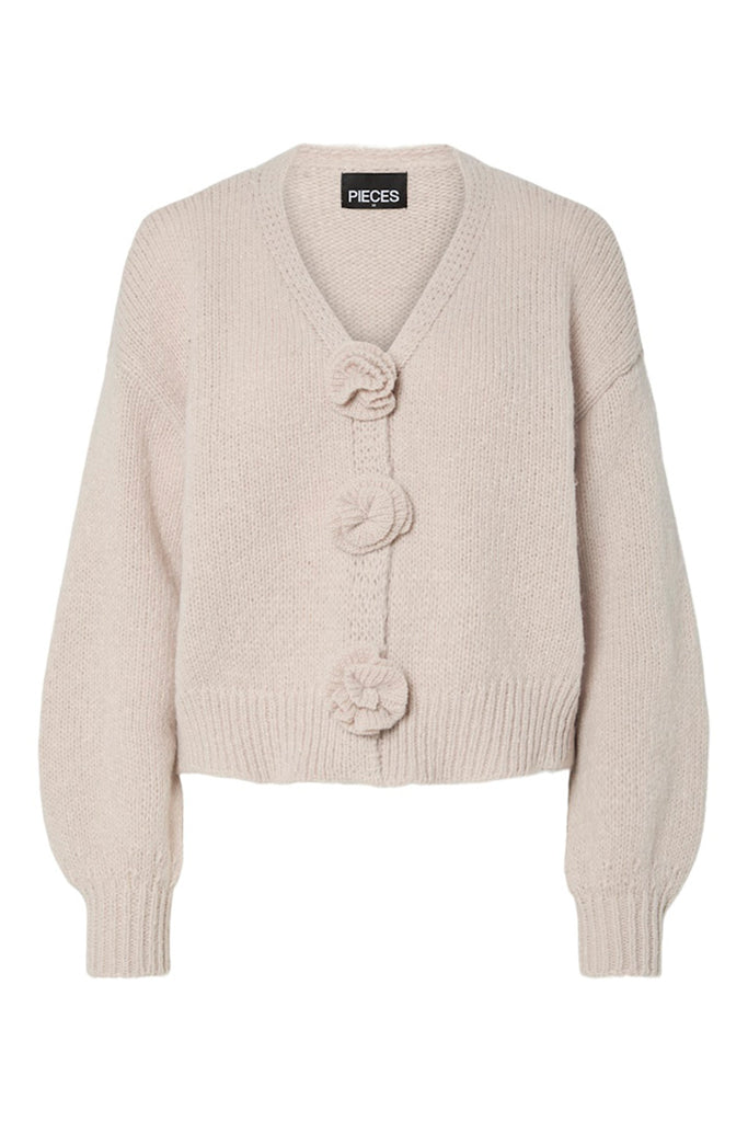 Pieces Fatima knit Cardigan Beige