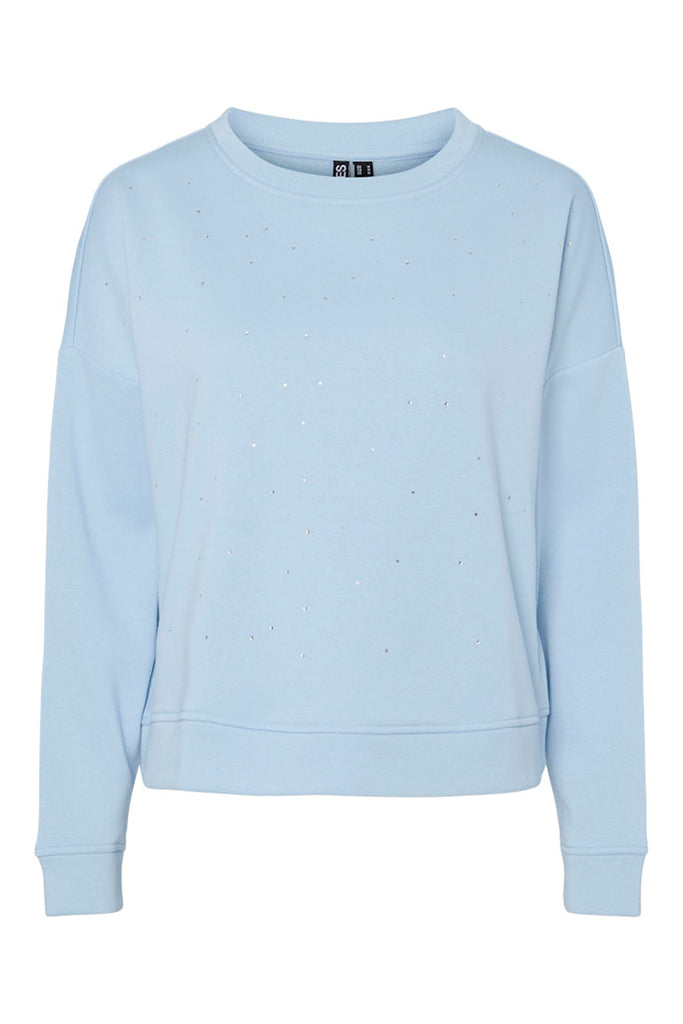 Pieces Thilli Rhinstone Jumper Blue