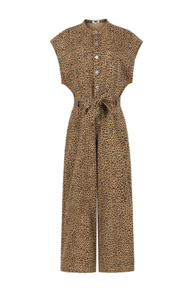 Frnch Scheila Leopard Jumpsuit Brown