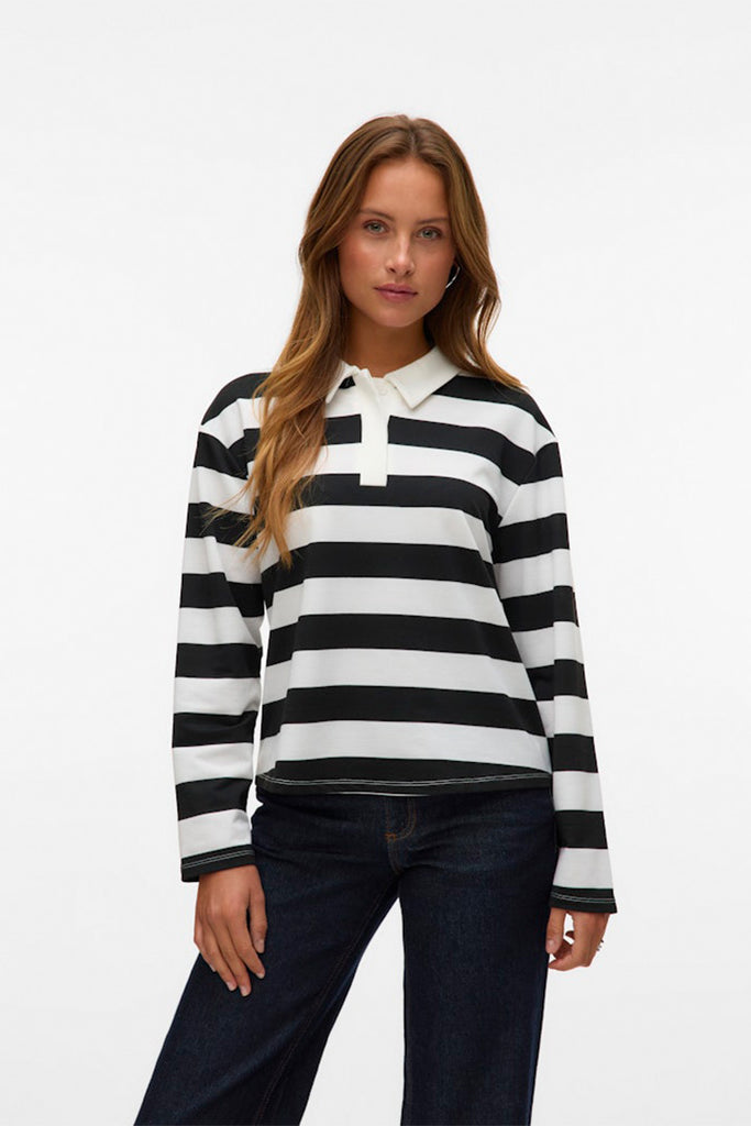 Vero Moda Pernille Striped Polo Tee