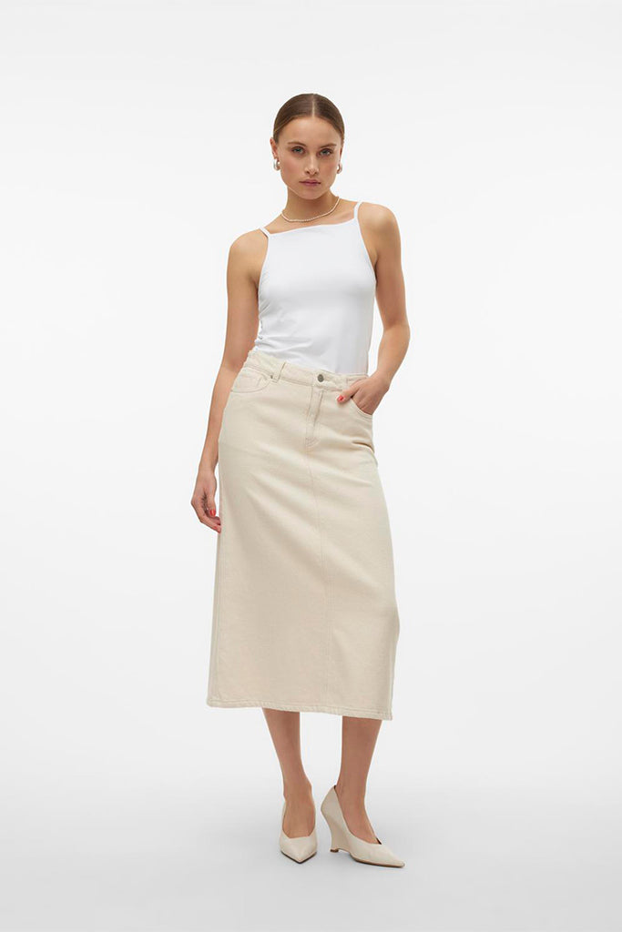 Vero Moda Blair High Waisted 7/8 Slit Skirt