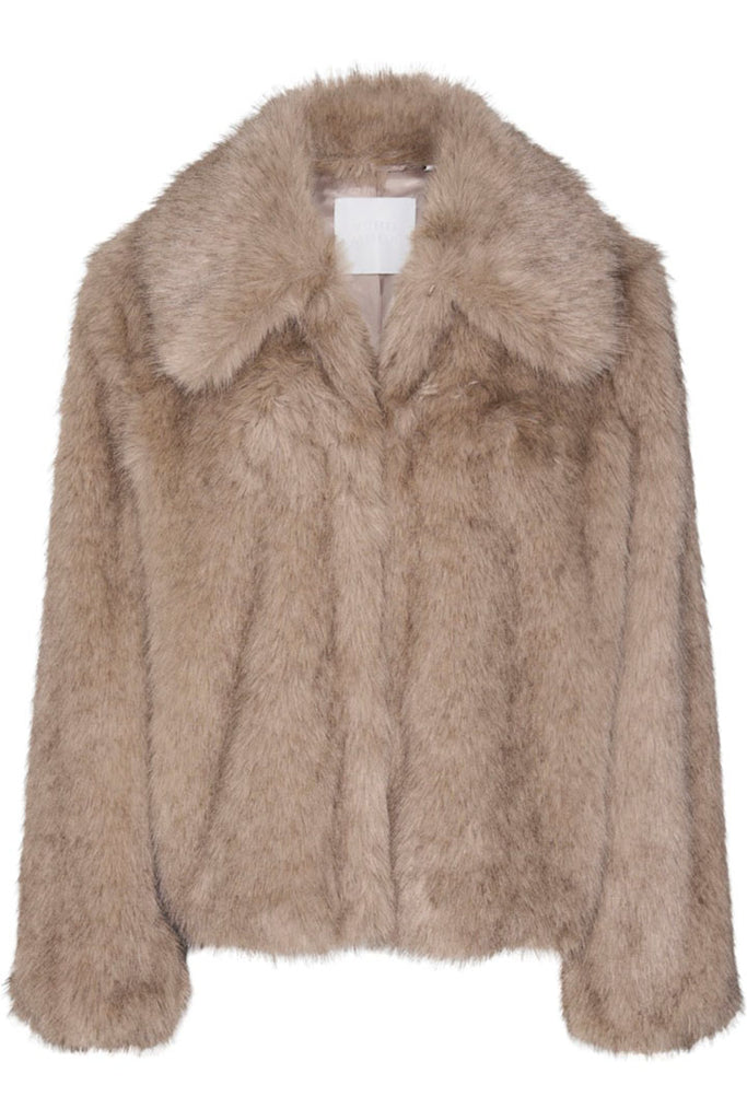 Vero Moda Audrey Short Fur Jacket Brown