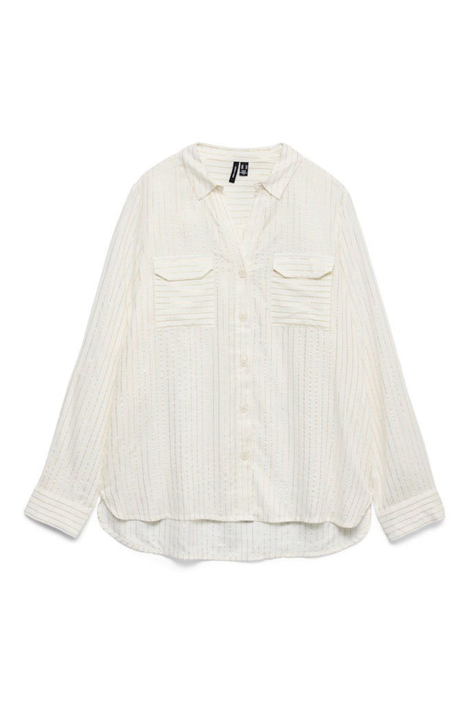 Vero Moda Bumpy Glitter Shirt White