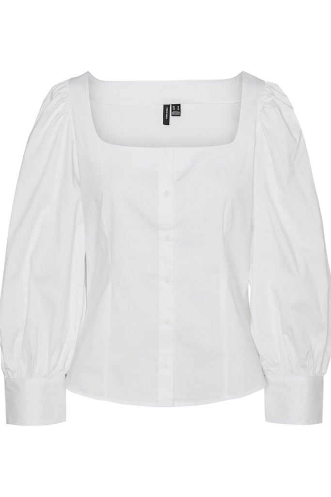 Vero Moda Friba Long Sleeve Top White