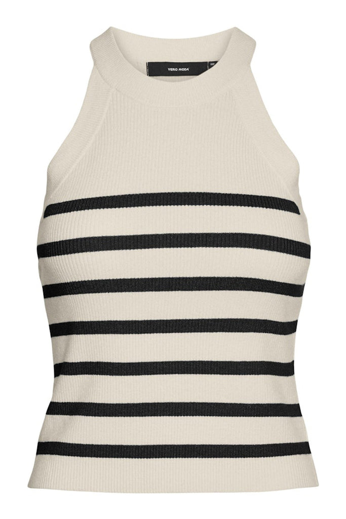 Vero Moda Saba Rib O-Neck Top Cream