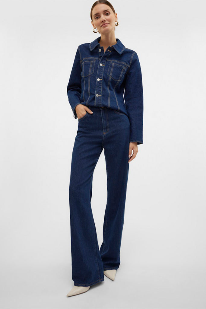 Vero Moda Tessa High Rise Wide Leg Denim Jeans