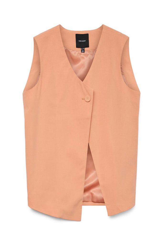 Vero Moda Goody Sleeveless Long Vest Orange