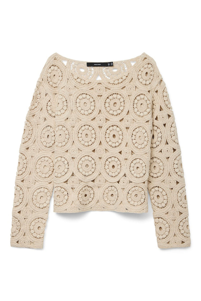 Vero Moda Daffodil Boatneck Jumper Cream