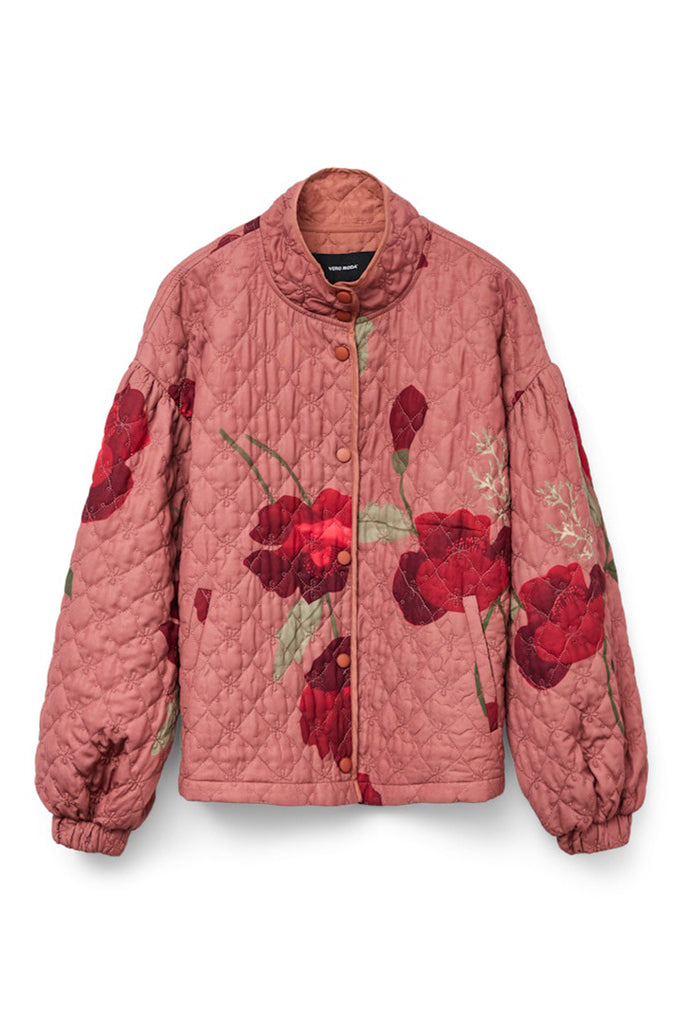 Vero Moda Jane Lola Quilted Bomber Pink