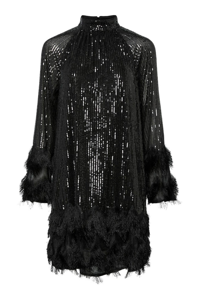 YAS Flow Sequin Dress Black