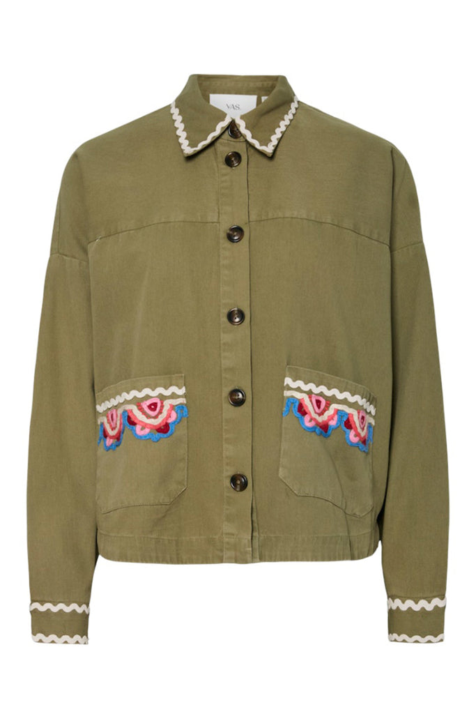 YAS Mirra Embroidered Jacket Green